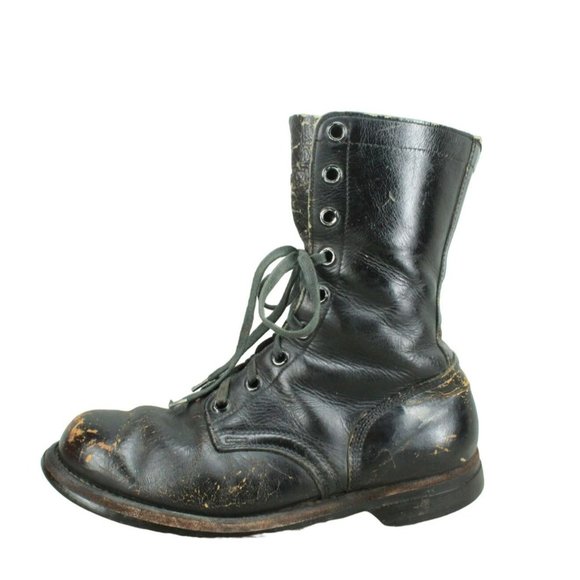 Panco Other - *Vintage Panco Black Leather Lace Up Mid Calf Military Boots Size